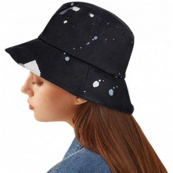 Sun Hats Fashion Fruit Bucket Hat for Women Trendy Strawberry Painted Foldable Summer Cotton Fisherman Sun Caps - Z-black - C...