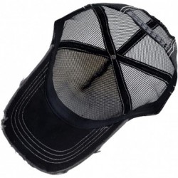 Baseball Caps Unisex Animal Mesh Trucker Hat Snapback Square Patch Baseball Caps - Beige Wolf - CR18GLKX9NT $19.04