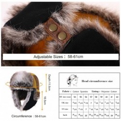 Skullies & Beanies SIGGI Faux Fur Trapper Hat for Men Cotton Warm Ushanka Russian Hunting Hat - 67191_grey - CJ12N5H3QHX $33.40