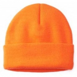 Skullies & Beanies Warmtek Knit Lined Watchcap Beanie Hat Adult Unisex One Size - Vibrant Orange - CN12N3CSIUS $11.68