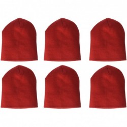 Skullies & Beanies Men's Clm-al-1500-knit Beanie (6 Pk) - Red - C518GZHW6GQ $30.26