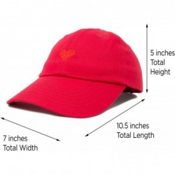 Baseball Caps Pixel Heart Hat Womens Dad Hats Cotton Caps Embroidered Valentines - Red - C718LGT6Z2R $18.89