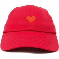 Baseball Caps Pixel Heart Hat Womens Dad Hats Cotton Caps Embroidered Valentines - Red - C718LGT6Z2R $18.89