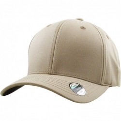 Baseball Caps Blank Stretch Mesh Back Cotton Twill Fitted Hat Spandex Headband - (Classic) Khaki - CN17X67EQRE $29.37