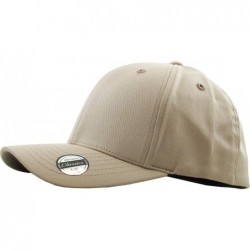 Baseball Caps Blank Stretch Mesh Back Cotton Twill Fitted Hat Spandex Headband - (Classic) Khaki - CN17X67EQRE $18.53