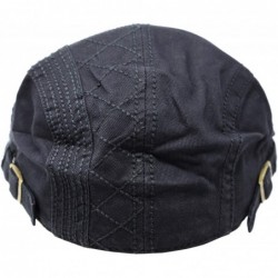 Newsboy Caps Ts 100% Cotton Men's Gatsby Cap Newsboy Ivy Hat - Black - CO11X4WMGCN $21.26