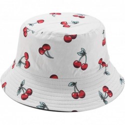 Bucket Hats Unisex Reversible Packable Bucket Hat Sun hat for Men Women - Cherry - CM18U7E4D5Q $23.06