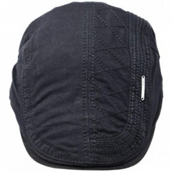 Newsboy Caps Ts 100% Cotton Men's Gatsby Cap Newsboy Ivy Hat - Black - CO11X4WMGCN $21.26
