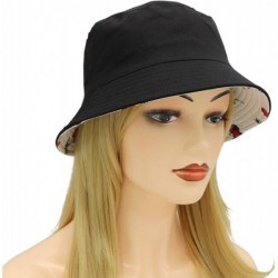 Bucket Hats Unisex Reversible Packable Bucket Hat Sun hat for Men Women - Cherry - CM18U7E4D5Q $18.64