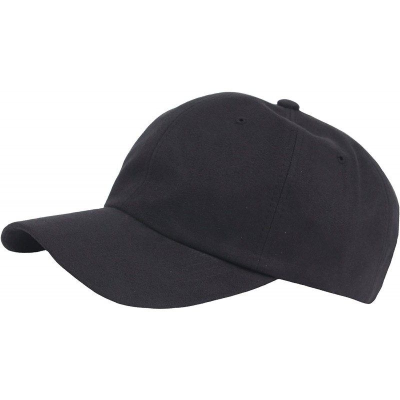 Baseball Caps Men Suede Washing Design Plus Size XL XXL Big Army Cap Baseball Hat Truckers - Black - C8187OZYZNO $26.53