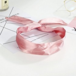 Headbands Wire Bow Headband Flexible Twist Hairbands Solid Color Multi-use Linen Scarf Wrap for Girls (Pink) - Pink - CQ18G0L...