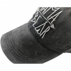 Baseball Caps Unisex Mama Bear Denim Hat Adjustable Washed Dyed Cotton Dad Baseball Caps - Embroidered Logo Black - CT18NOGYW...