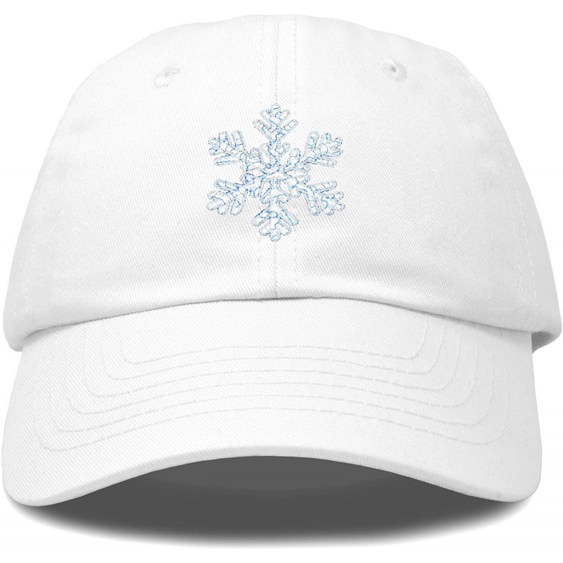 Baseball Caps ICY Snowflake Hat Womens Baseball Cap - White - CH18ZQ3TX7C $20.25