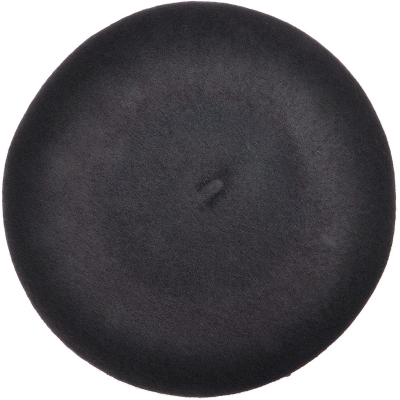 Berets Wool French Beret Hat Solid Color Beret Cap for Women Girls - Black - CJ11OBNNZFB $23.93