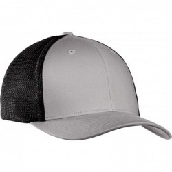 Baseball Caps Men's Flexfit Mesh Back Cap - Silver - C611D265E75 $23.72