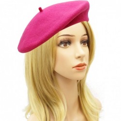 Berets Wool French Beret Hat for Women - Rose - CZ18NMXRRAG $15.50