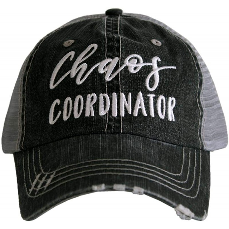Baseball Caps Chaos Coordinator Baseball Cap - Trucker Hat for Women - Stylish Cute Ball Cap - Grey - CX180EZ2ML3 $41.16
