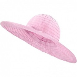 Sun Hats Womens SPF 50+ UV Sun Protective Wide Brim Sun Hat with Bow - Pink - CS18C73MNKY $15.04