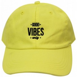 Baseball Caps Good Vibes Only Cotton Baseball Caps - Lemon - CF184AO5405 $25.56
