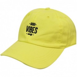 Baseball Caps Good Vibes Only Cotton Baseball Caps - Lemon - CF184AO5405 $22.48