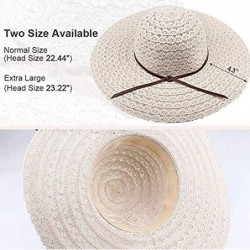Sun Hats Summer Beach Sun Hats for Women Foldable UPF 50 Travel Packable Floppy Wide Brim UV Beach Sun Hat - Beige - CB18GE6O...