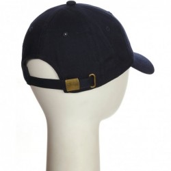 Baseball Caps Customized Letter Intial Baseball Hat A to Z Team Colors- Navy Cap Black White - Letter V - C218ESAE4CA $25.83