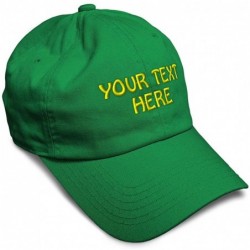 Baseball Caps Soft Baseball Cap Custom Personalized Text Cotton Dad Hats for Men & Women - Kelly Green - CH18DLKWSLK $33.46