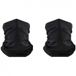 Balaclavas 2pcs Sun UV Protection Bandana Neck Gaiter Head Wrap Headband Breathable Balaclava - Black - CW18EA02G07 $22.78