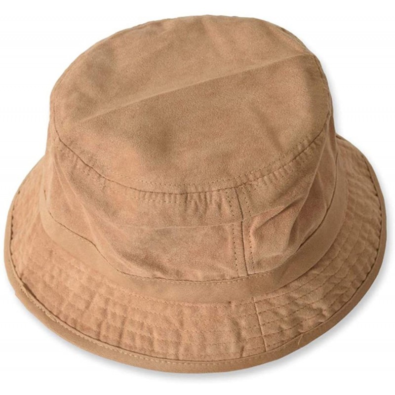 Sun Hats Women Bucket Summer Sun Hat UV Protection UPF 50 + Cotton Cap Wide Brim Beach Holiday Hat Packable - Khaki - C218S9D...
