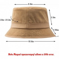 Sun Hats Women Bucket Summer Sun Hat UV Protection UPF 50 + Cotton Cap Wide Brim Beach Holiday Hat Packable - Khaki - C218S9D...
