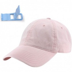 Baseball Caps Classic Washed Cotton Twill Low Profile Adjustable Baseball Cap - Soft Pink - CV12DYZOQ77 $14.96