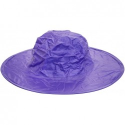 Rain Hats Rain Hat- Unisex- 15 inch Diameter Brim - Purple - CD11N7NRE53 $32.47