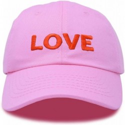 Baseball Caps Custom Embroidered Hats Dad Caps Love Stitched Logo Hat - Light Pink - CJ18M7UGSH8 $20.57