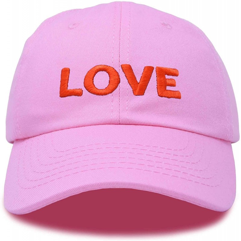Baseball Caps Custom Embroidered Hats Dad Caps Love Stitched Logo Hat - Light Pink - CJ18M7UGSH8 $14.89