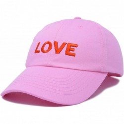 Baseball Caps Custom Embroidered Hats Dad Caps Love Stitched Logo Hat - Light Pink - CJ18M7UGSH8 $14.89