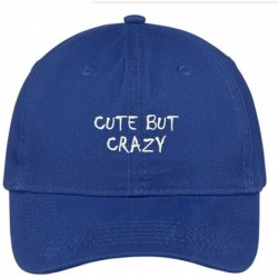 Baseball Caps Cute But Crazy Embroidered Soft Cotton Adjustable Cap Dad Hat - Royal - CN12NTQBTYS $37.31