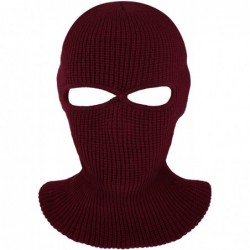 Balaclavas 2-Hole Knitted Full Face Cover Ski Mask- Adult Winter Balaclava Warm Knit Full Face Mask for Outdoor Sports - CK18...