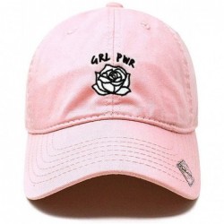 Baseball Caps Girl Power Dad Hat Cotton Baseball Cap Polo Style Low Profile - Light Pink - CM18Q25SEAL $26.67