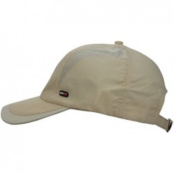 Baseball Caps Unisex Summer Quick-Dry Sports Travel Mesh Baseball Sun UV Runner Hat Cap Visor - Biege - C0189TON5RU $13.45