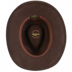 Fedoras Classico Men's Crushable Felt Outback Hat - Khaki - C6112HKMUKL $65.12