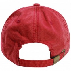 Baseball Caps Diamond Dad Hat Cotton Baseball Cap Polo Style Low Profile - Red - CG18664CM5W $19.24