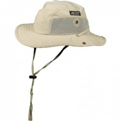 Sun Hats Men's 1 Piece Big Brim Boonie Hat with Nylon Chin Cord - Light Olive Khaki - CM113QK69HB $59.66