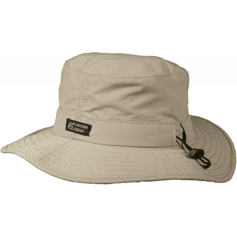 Men's 1 Piece Big Brim Boonie Hat with Nylon Chin Cord - Light Olive ...