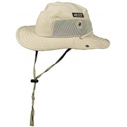 Sun Hats Men's 1 Piece Big Brim Boonie Hat with Nylon Chin Cord - Light Olive Khaki - CM113QK69HB $54.44
