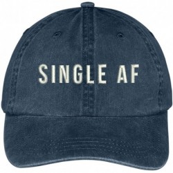 Baseball Caps Single AF Embroidered Soft Cotton Adjustable Strap Cap - Navy - CA12N3DGQ2R $25.02