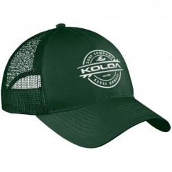 Baseball Caps Old School Curved Bill Mesh Snapback Hats - Forest With White Embroidered Logo - CI17YLX7IQA $34.23