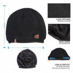 Skullies & Beanies Beanie Hat Winter Warm Knit Hats Cold Weather Skull Cap for Men Women - Short Black - C2192A3LR8D $25.26