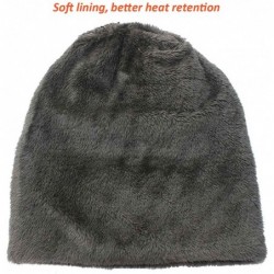 Skullies & Beanies Womens Slouchy Beanie Gloves Set Skull Cap Touch Screen Mittens Winter Hat - Hat+ Gloves (Grey) - CZ18994C...