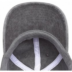 Baseball Caps Low Profile Vintage Washed Pigment Dyed 100% Cotton Adjustable Baseball Cap - Black - CY180ZWWMEA $14.55