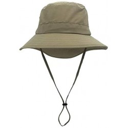 Bucket Hats Outdoor Sun Hats with Wind Lanyard Bucket Hat Fishing Cap Boonie for Men/Women/Kids - Khaki 2 - CT17AZLLXOE $18.72